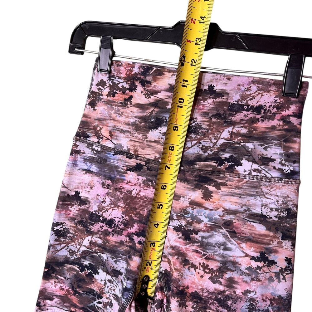 Lululemon Leggings Womens 4 High Rise Pink Brown Abstract Print Yoga LW5DM9S - Picture 10 of 12